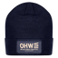 WHO Beige Acro Beanie - navy