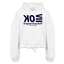 OK Blue Acro Cropped Hoodie - white