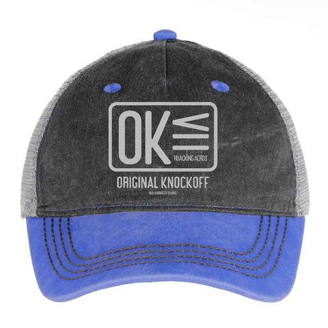 OK Hat - washed blue / silver