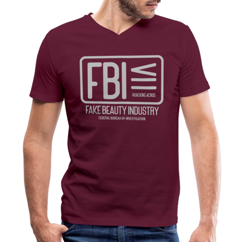 FBI V Neck - maroon