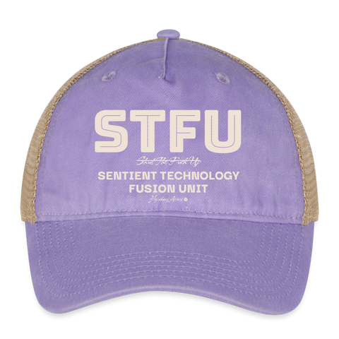 STFU Hat - washed purple/beige