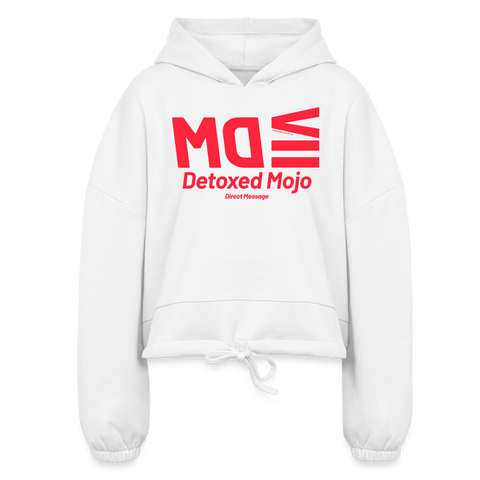 DM Red Acro Cropped Hoodie - white