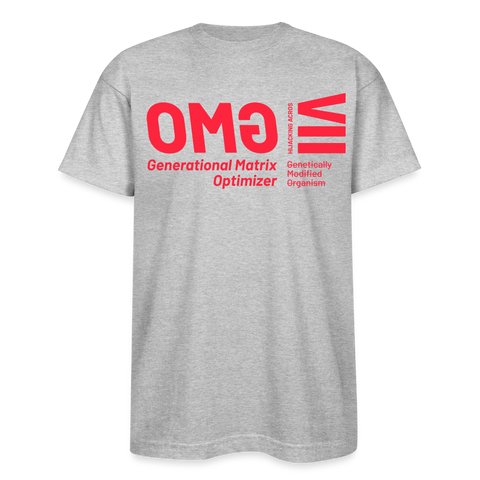 GMO Red Acro Heavy T - heather gray