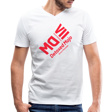 DM Red Acro B&C V Neck - white