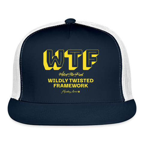 WTF Trucker Hat - navy/white