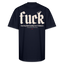 FUCK Beige Acro Heavy Tee - navy