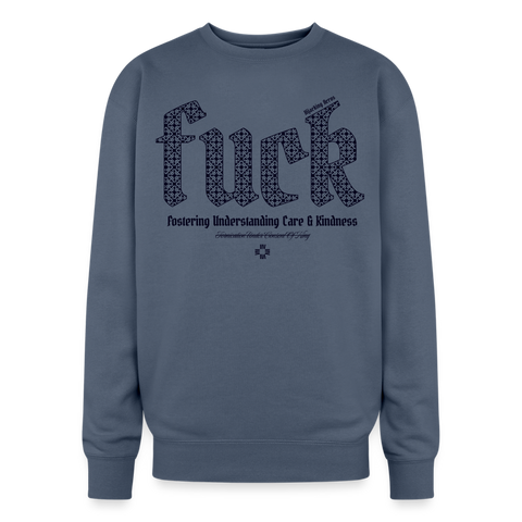 FUCK Blue Acro Oversized Sweat - stone blue