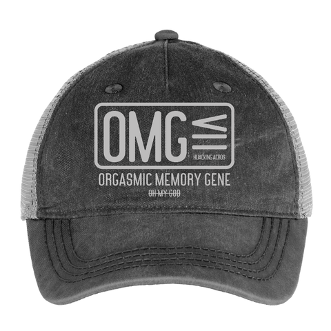 OMG Hat - washed black / silver