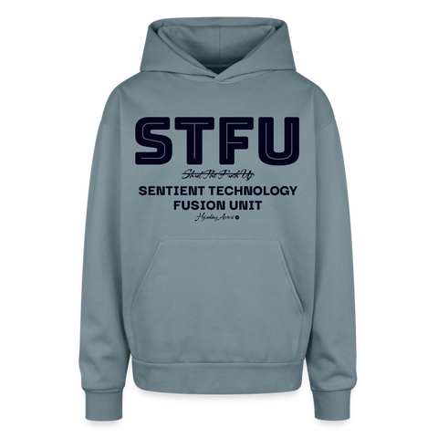 STFU Oversized Hoodie - stone blue