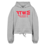 WTF Red Acro Cropped Hoodie - heather gray