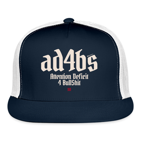 AD4BS Beige Acro Trucker Hat - navy/white