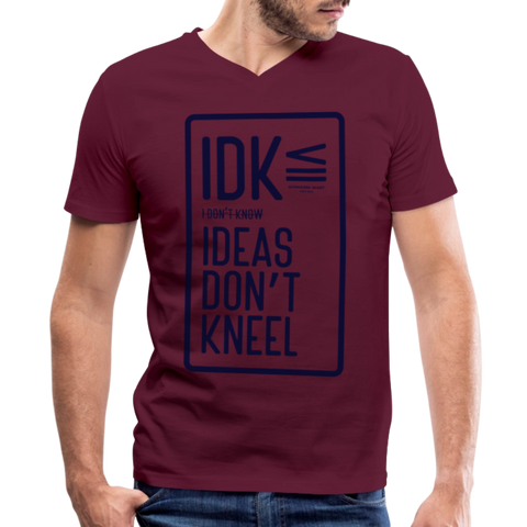 IDK V Neck - maroon
