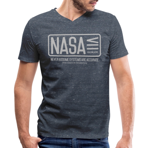 NASA V Neck - heather navy