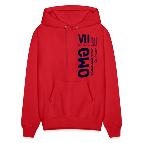 GMO Blue Logo Hoodie - red