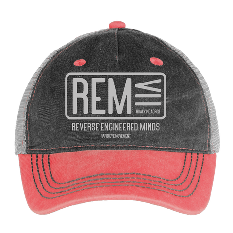 REM Vintage Hat - washed red / silver