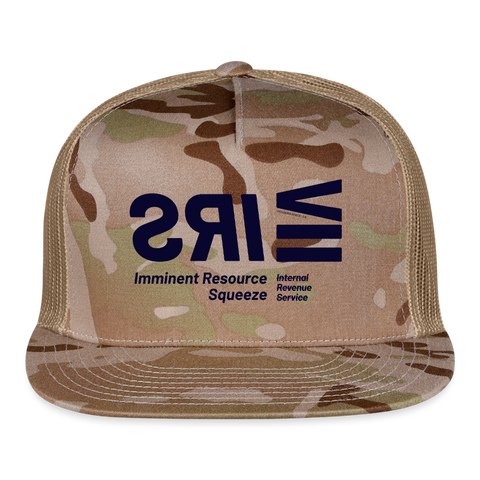 IRS Blue Acro Trucker Hat - MultiCam\tan