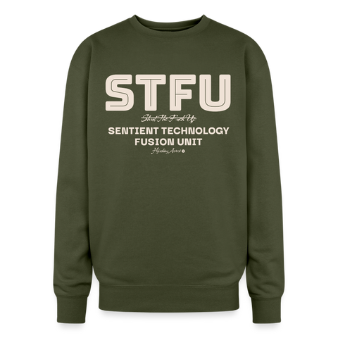 STFU Oversized Sweatshirt - olive green