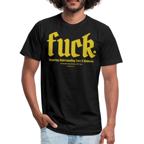 FUCK Yellow Acro B&C Tee - black