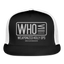 WHO Truckers Hat - black/white