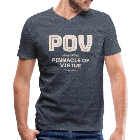 POV V Neck - heather navy