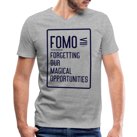 FOMO V Neck - heather gray