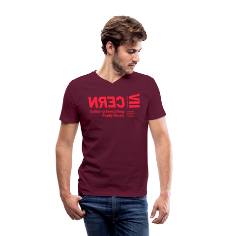 CERN Red Logo V Neck - maroon