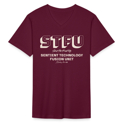 STFU V Neck - maroon