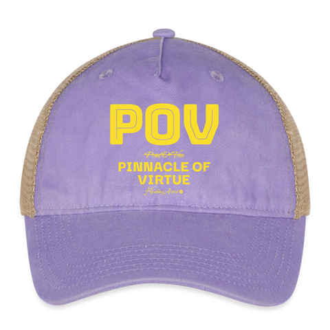 POV Hat - washed purple/beige