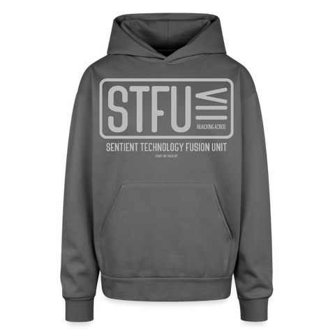 STFU Oversized Hoodie - graphite gray