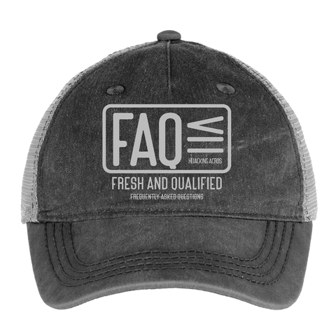 FAQ Cap - washed black / silver