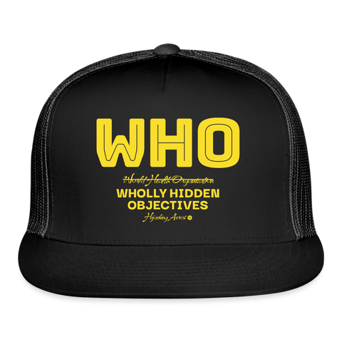 WHO Truckers Hat - black/black