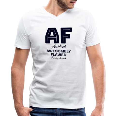 AF V Neck - white