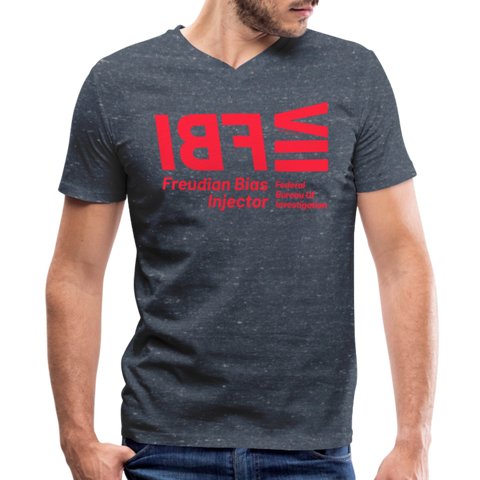 FBI Red Acro B&C V Neck - heather navy