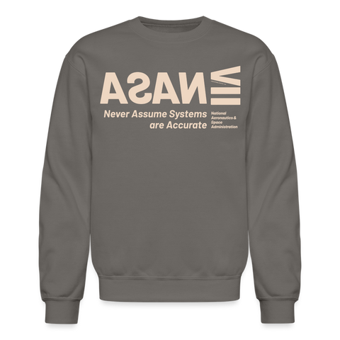 NASA Beige Logo Gildan Sweat - asphalt gray