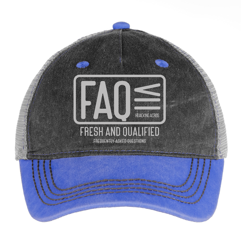 FAQ Cap - washed blue / silver