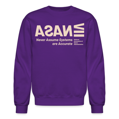 NASA Beige Logo Gildan Sweat - purple