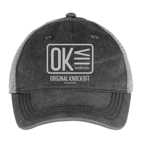 OK Hat - washed black / silver