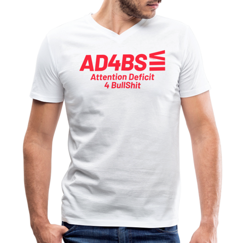 AD4BS Red Acros B&C V Neck - white