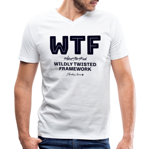 WTF V Neck - white