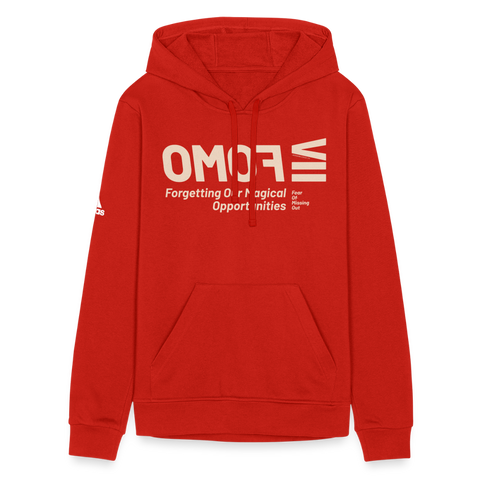 FOMO Beige Acro Adidas Hoodie - red