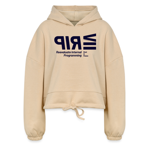 RIP Blue Acro Cropped Hoodie - nude