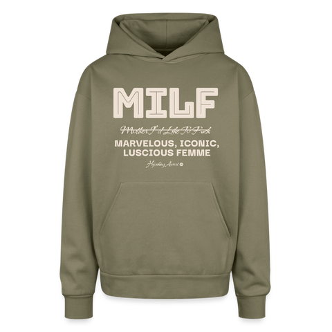 MILF Oversized Hoodie - olive