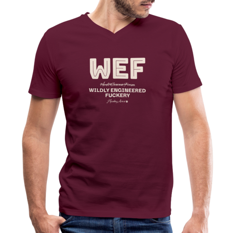 WEF V Neck - maroon