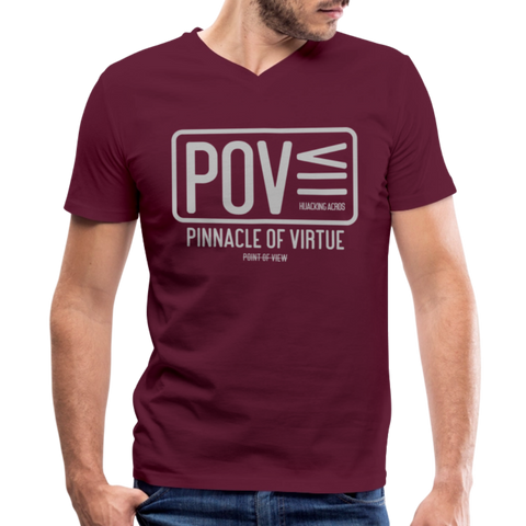 POV V Neck - maroon
