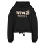 WTF Beige Acro Cropped Hoodie - black