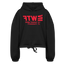 WTF Red Acro Cropped Hoodie - black