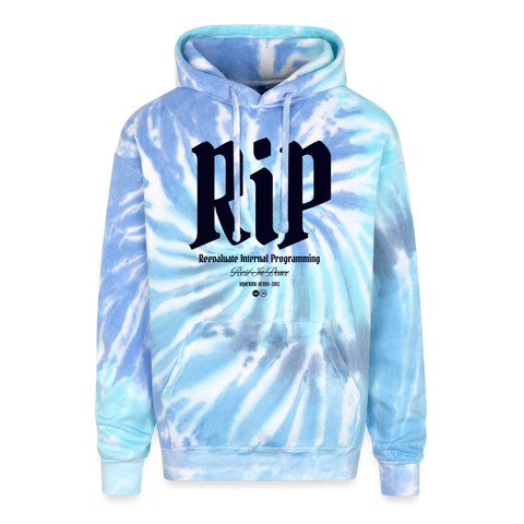 RIP Tie Dye Hoodie - blue lagoon