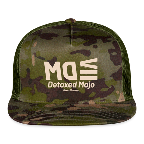 DM Beige Acro Truckers Hat - MultiCam\green