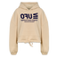 UFO_Beige Acro Cropped Hoodie - nude