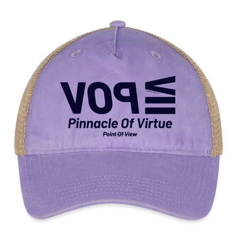 POV Blue Acro Hat - washed purple/beige